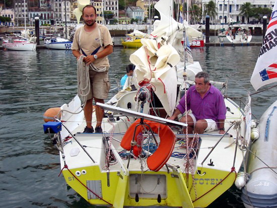 Arrivée au ponton